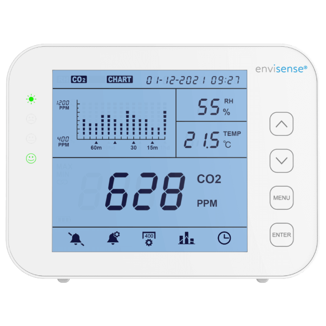 Détecteur de CO2, Moniteur de CO2, Moniteur de dioxyde de Carbone, capteur  de CO2, capteur numérique USB, capteur de qualité de l'air, capteur de  température et d'humidité pour la Maison, Le Bureau 